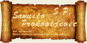 Samuilo Prokopljević vizit kartica